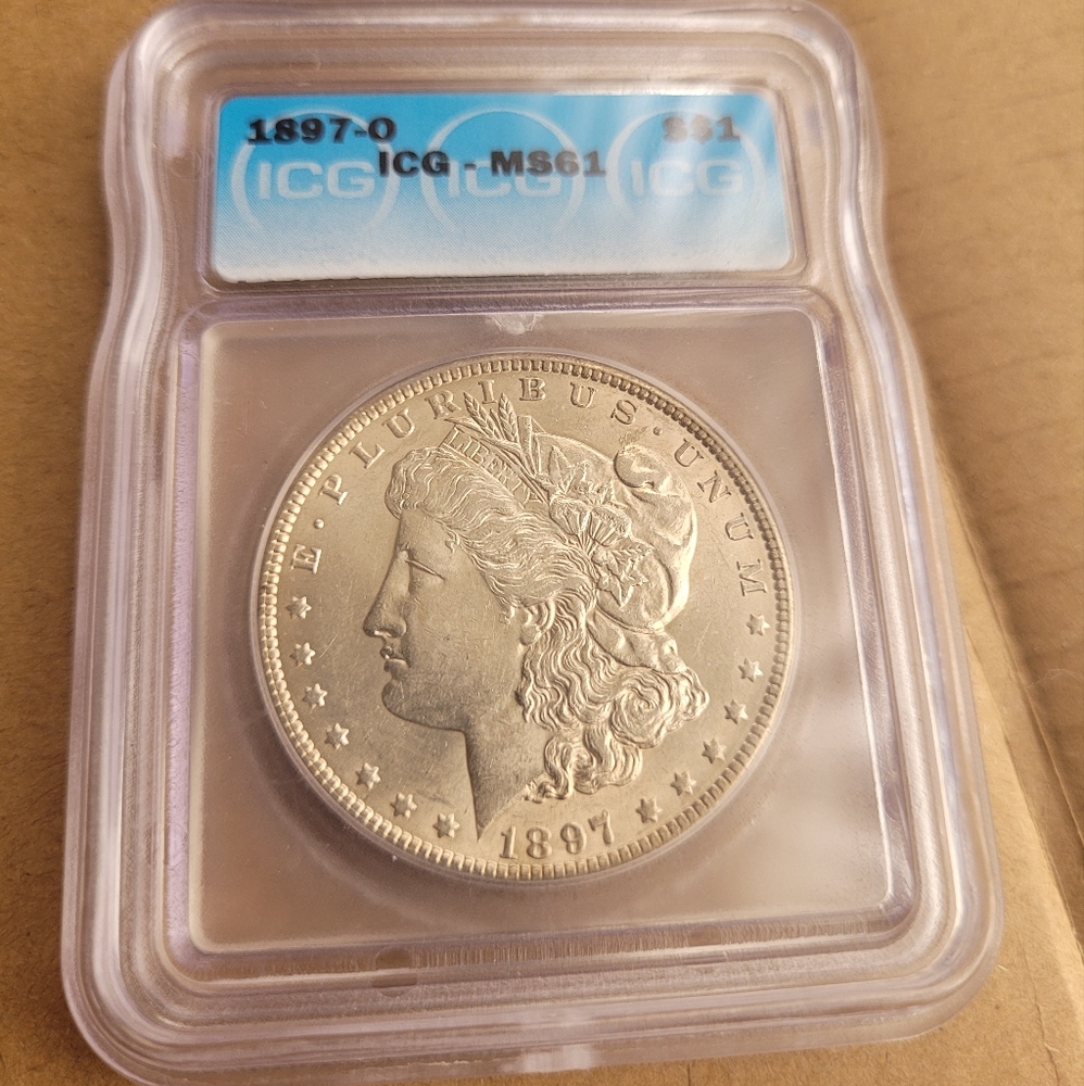 1897 O MS61 morgan silver dollar coin